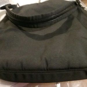 GUCCI Black Nylon & Leather Shoulder Bag Italy